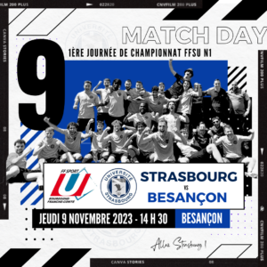 Affiche match Foot universitaire de Strasbourg