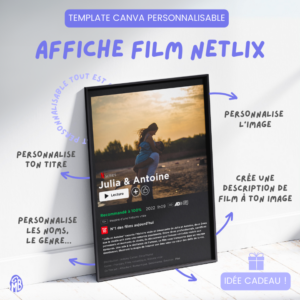 Template Canva Affiche film Netflix