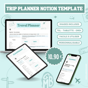 Template Notion trip planner (vide)