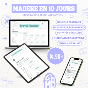 Visiter Madère en 10 jours : mon itinéraire template Notion