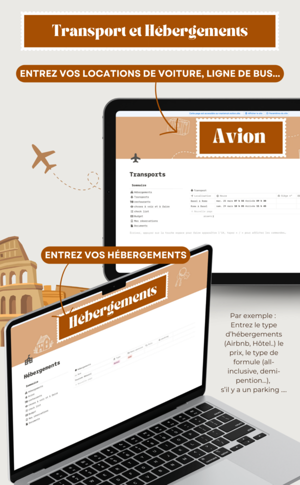 Template Notion Voyage à Rome – 4 Jours – Image 10