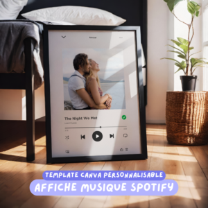 Affiche Spotify personnalisée template Canva