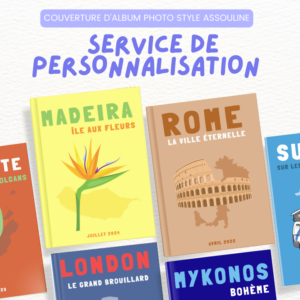 Personnalisation couverture album photo style Assouline